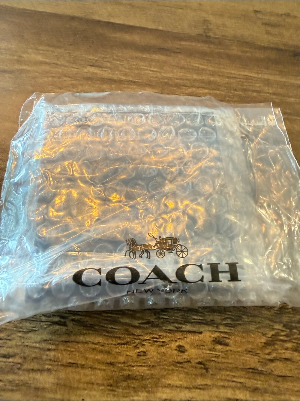 Coach Gold Hoop Earrings with Cream Heart Charms - Picture 3 of 3